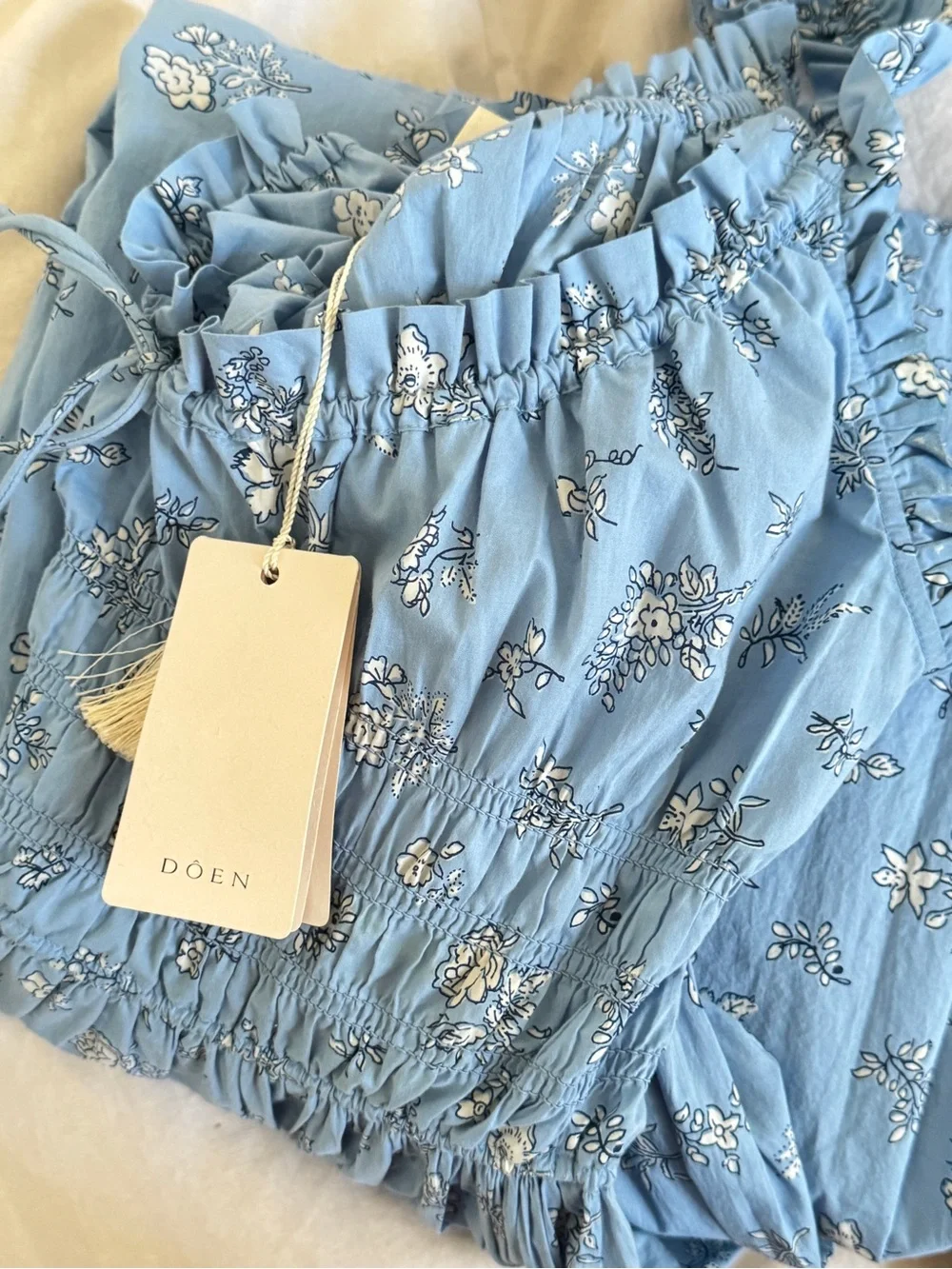 Doen Light Blue Floral Midi Dress - Picture 3 of 6